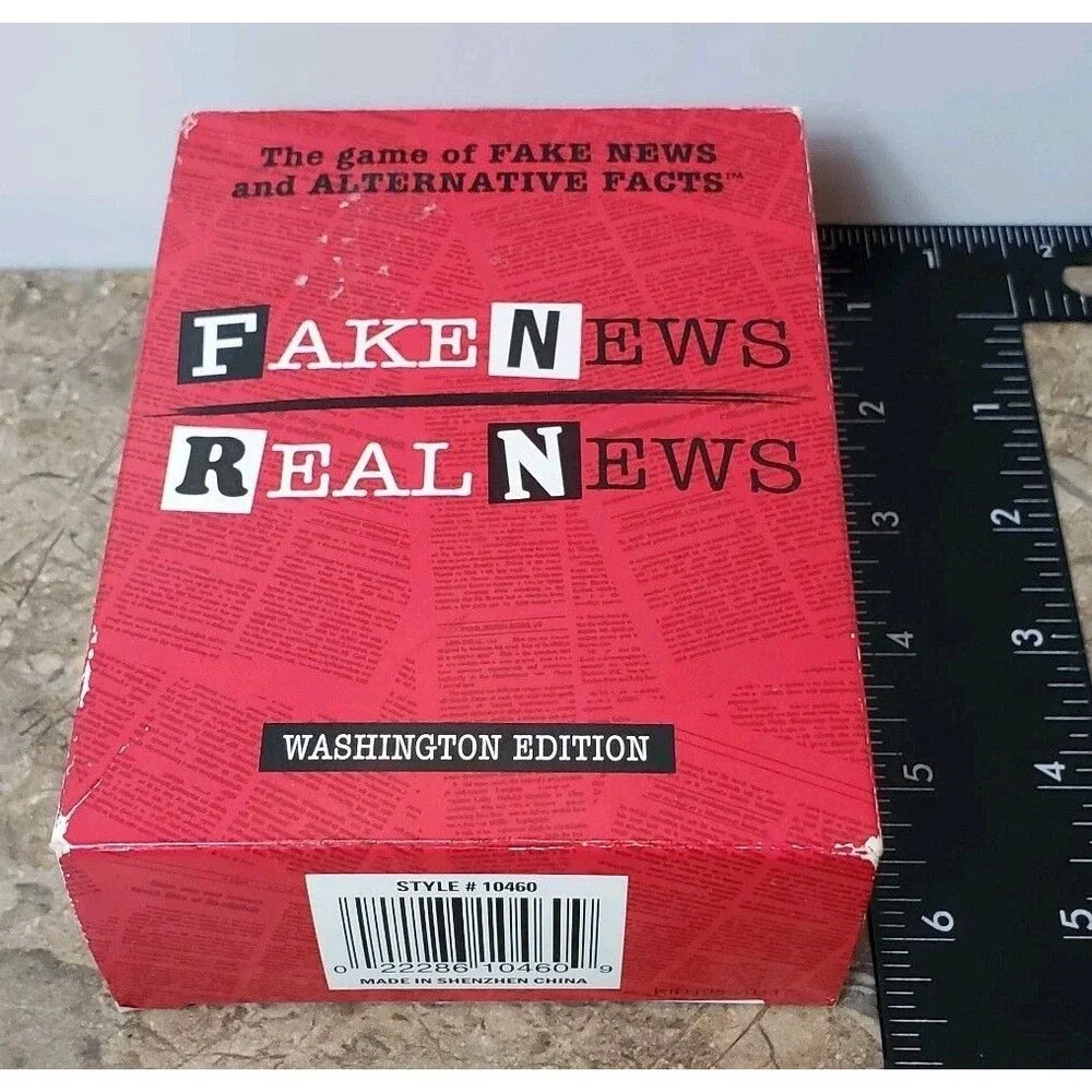 Fake News Real News Card Game Washington Edition Shelf Wear Cards Sealed